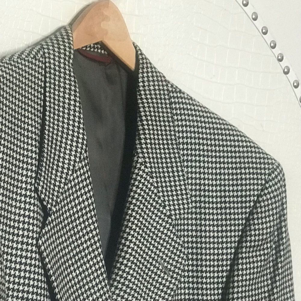 NWOT VTG HART SCHAFFNER & MARX BLAZER B&W 46L